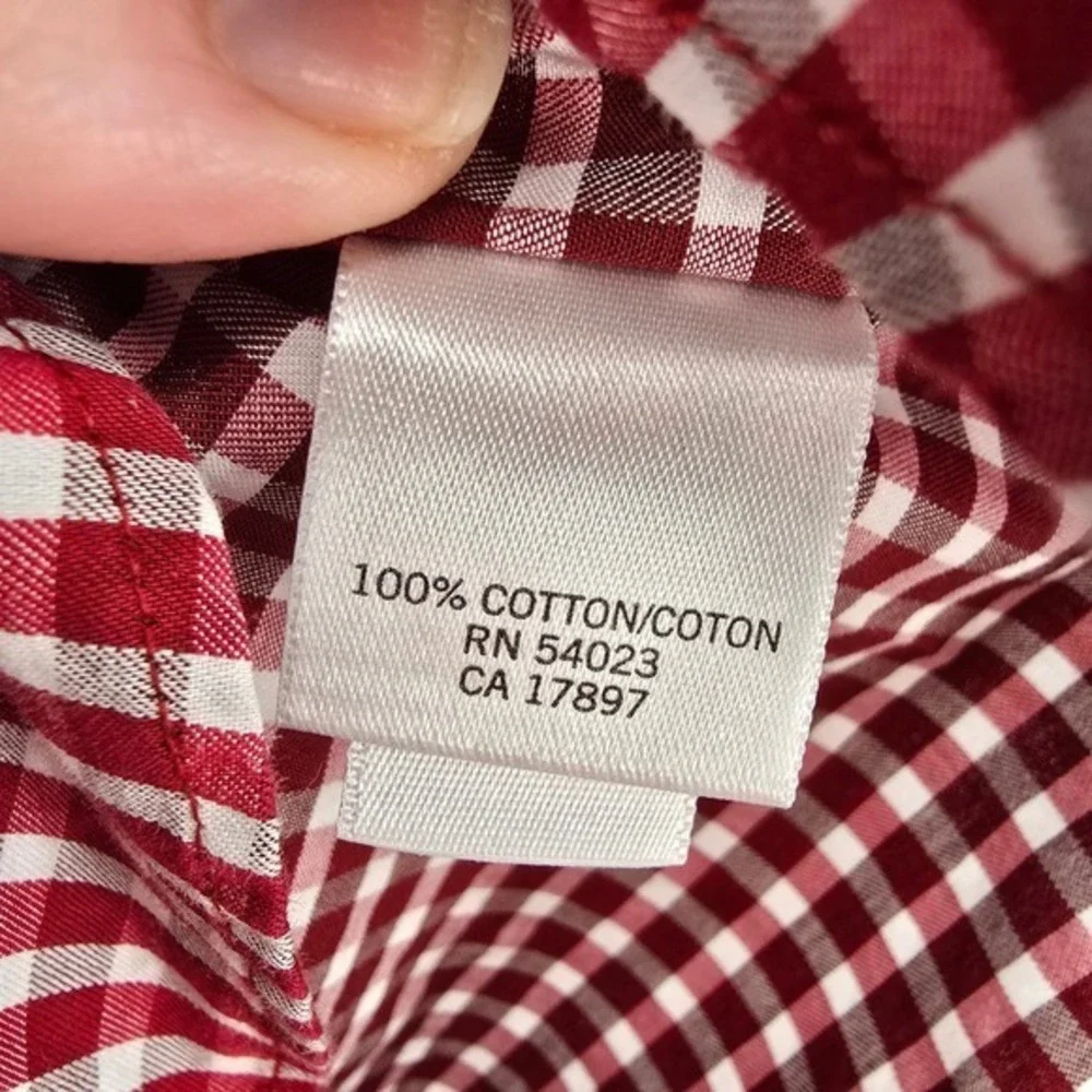 Banana Republic Slim Fit Button Down Shirt Gingham Check Long‎ Sleeve L